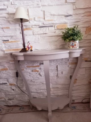 Mesa consola vintage beige