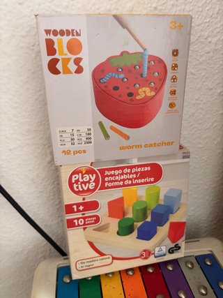 Juego de mesa Worm Catcher y Formas