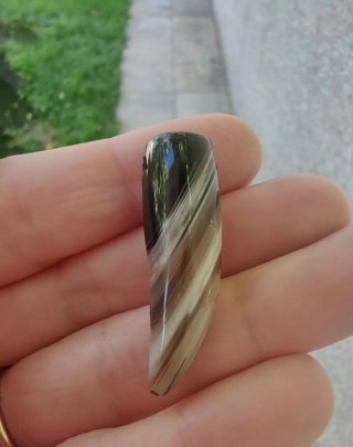 COLGANTE DE ÁGATA CON FORMA DE CUERNO (VINTAGE)