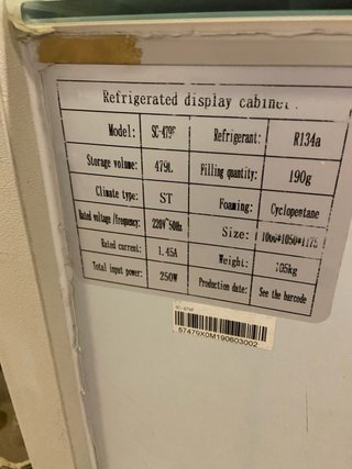 Nevera expositora refrigerada