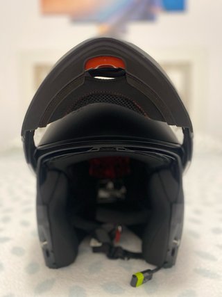 Casco de moto negro talla L