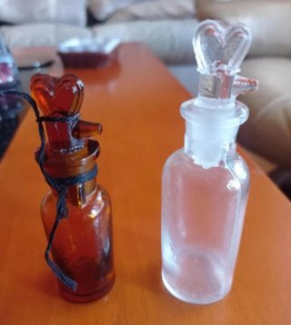 2 Frascos Farmacia Antiguos