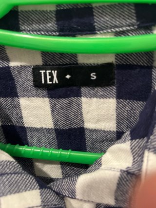 Chaqueta suave a cuadros azul y blanco