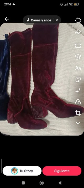 Botas Zara Azul 38 y Granate 37