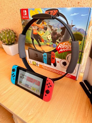 Nintendo Switch V2 + RingFit Aventura + Accesorios