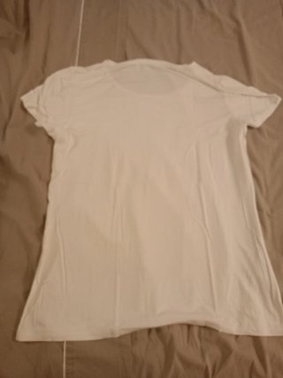 Camiseta Morgan Blanca Talla L Estampado Dorado