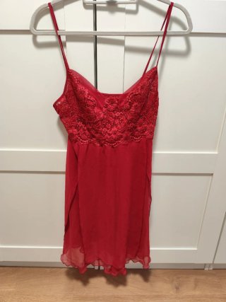 Camisón de encaje blanco talla única