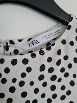 Vestido Zara Negro y Blanco
