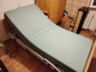 Cama geriátrica eléctrica con barandillas