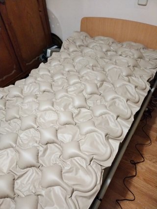 Cama geriátrica eléctrica con barandillas