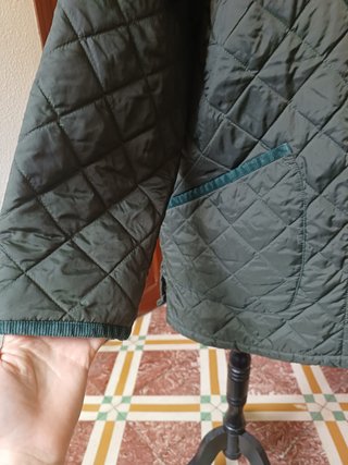 Chaqueta acolchada de caza verde