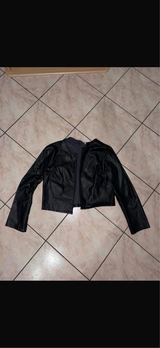 Giacca in pelle nera