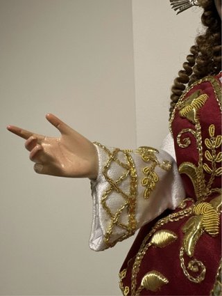 Cristo de vestir tunica bordada oro