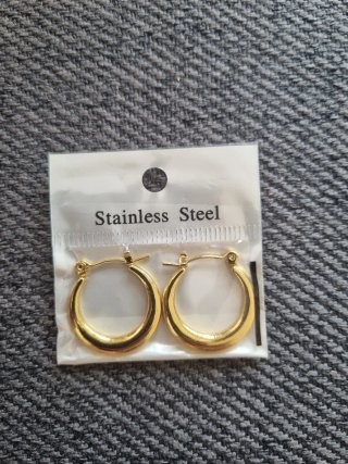 Pendientes Aro Acero Inoxidable Dorado