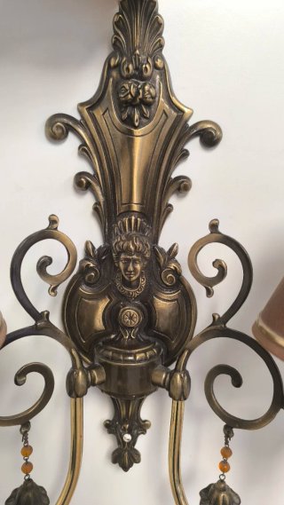 LÁMPARAS APLIQUES DE PARED DE BRONCE