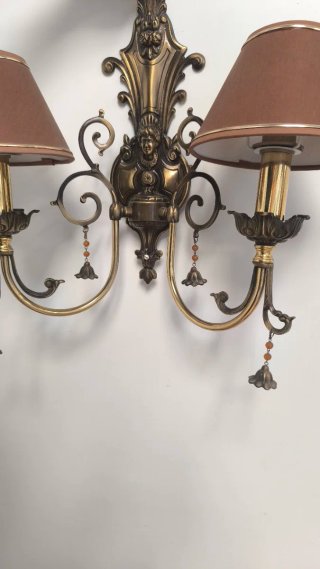 LÁMPARAS APLIQUES DE PARED DE BRONCE