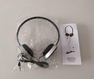 Auriculares diadema finos negro/plata