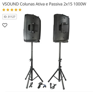 Altavoces Vsound 15' 1000W con trípodes
