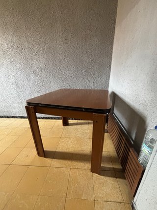 Mesa de comedor extensible de madera