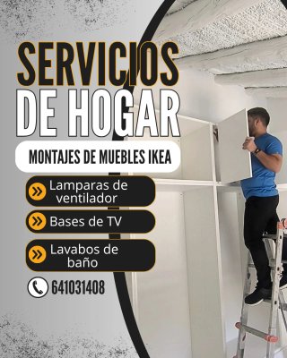 Montador de muebles IKEA y lámparas retractiles