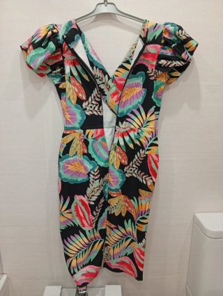 Vestido fiesta estampado floral Emma Nicolas Talla