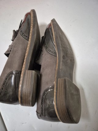 Mocasines Graceland grises con flecos