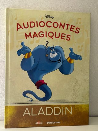 Lote libro y figura Aladdín Disney