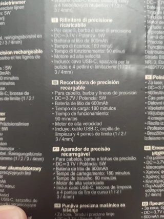 Recortadora de Precisión CODE HOMME Recargable