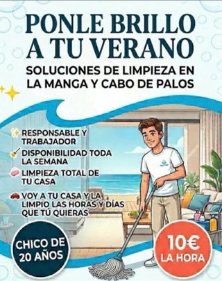 Servicio de limpieza en La Manga y Cabo de Palos