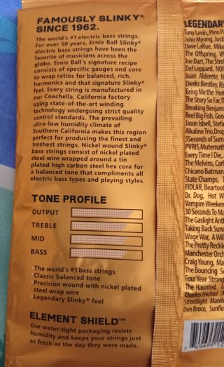 Cuerdas Bajo Ernie Ball Hybrid Slinky 45-105
