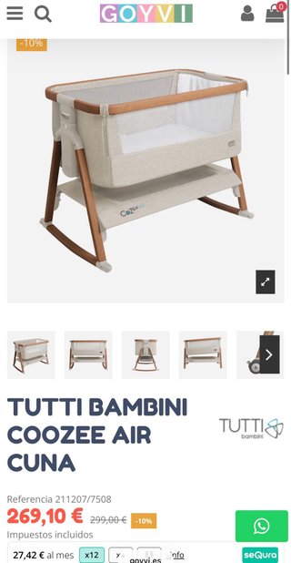 Cuna Tutti Bambini CoZee Air