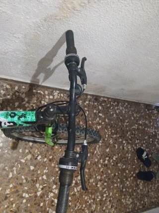 Bicicleta Negra y Verde