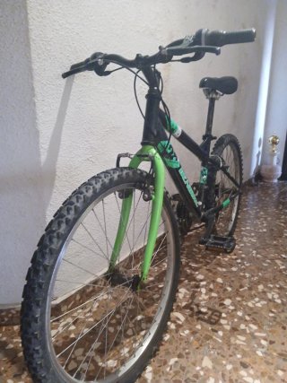 Bicicleta Negra y Verde