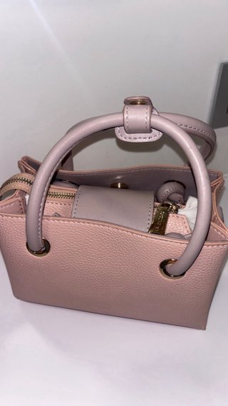 Bolso Valentino Rosa Empolvado Dorado