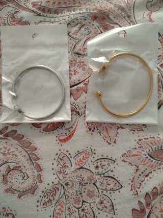 Pulseras Acero Inoxidable Dorada y Plateada