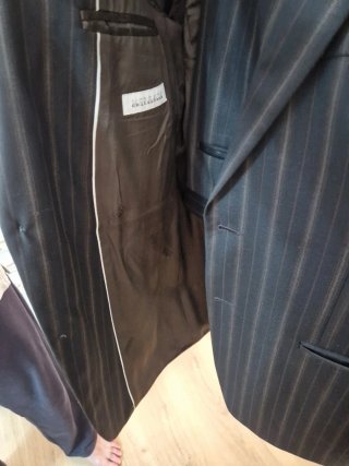Traje Versace Rayas maron