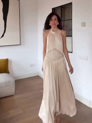 Vestido largo bordados