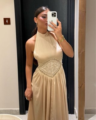 Vestido largo bordados