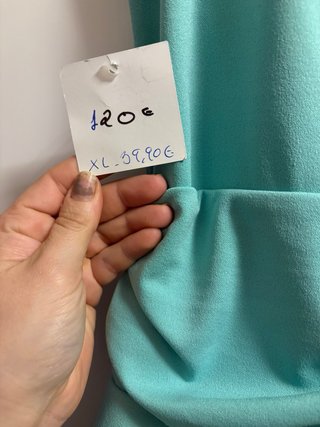 Vestido de evento verde azulado