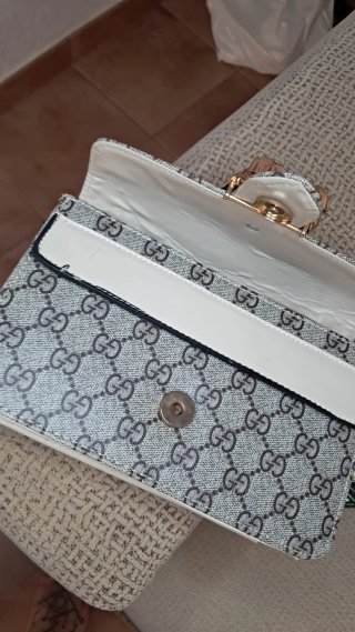 Bolso Gucci Gris y Dorado