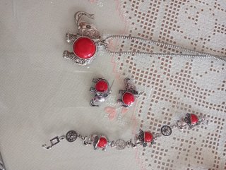 Conjunto Elefante Colgante, Pendientes y Pulsera