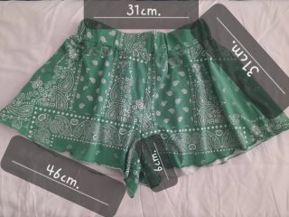 Shorts bandana verde