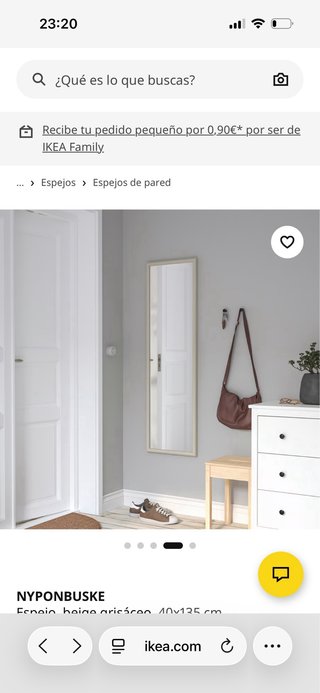 Espejo Ikea NYPONBUSKE 40x135 cm