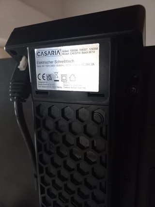 Mesa escritorio elevable eléctrica marrón 110x60