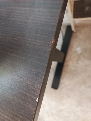 Mesa escritorio elevable eléctrica marrón 110x60