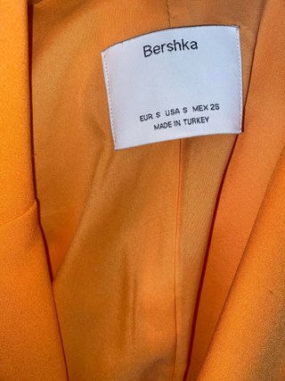 Americana Bershka Naranja Talla Única