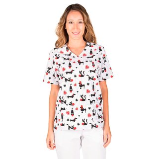 XS L Casaca veterinaria estampado perros y gatos