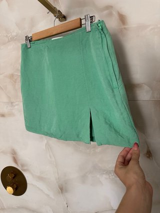 Falda verde corta H&M Talla L
