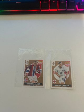 Panini Extra Stickers Haaland y Bellingham