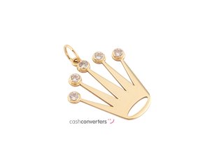 colgante oro 18k con piedra con circonita